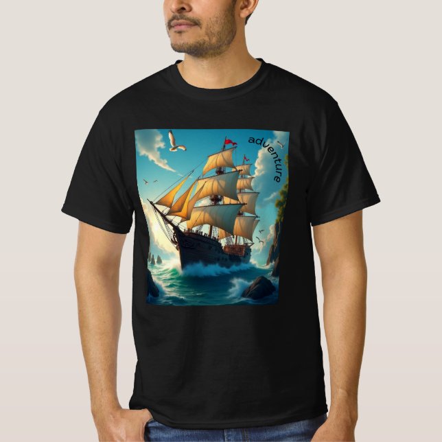 T-shirt bateau pirate. (Devant)
