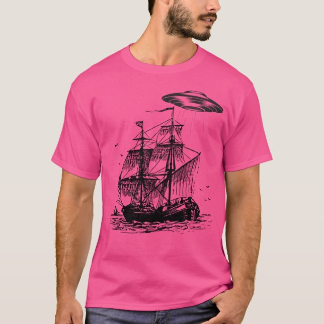 T-shirt Bateau Pirate Avec Ufo (Devant)