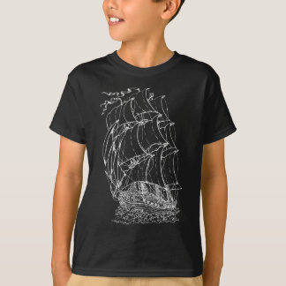 T-shirt Bateau Pirate Vintage Rétro Nautique Voilier Ca