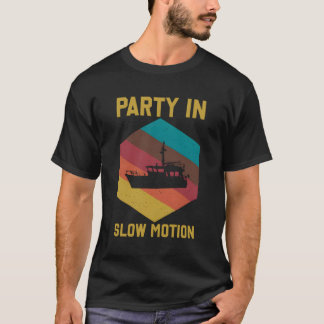 T-shirt Bateau Ponton Qui Dit Py En Mouvement Lent