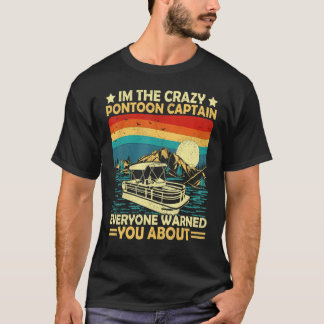 T-shirt Bateau Ponton Vintage Rétro Je Suis Le Ponton Fou