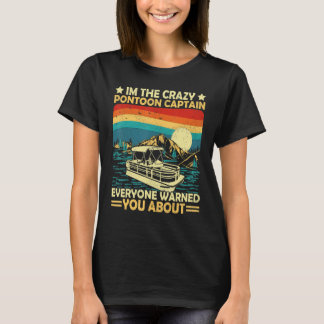 T-shirt Bateau Ponton Vintage Rétro Je Suis Le Ponton Fou