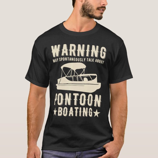 T-shirt bateau Pontoon Capitaine Papa Bateau papa Bateau à (Devant)