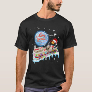 T-shirt Bateau Pontoon de Noël - Joyeux Noël