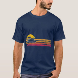 T-shirt Bateau Pontoon de style vintage Silhouette Rétro 9