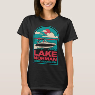 T-shirt Bateau rétro sur le lac Norman NC