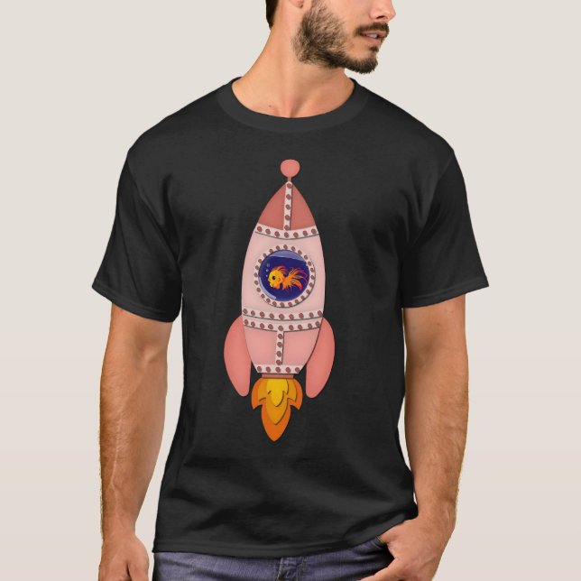 T-shirt Bateau spatial Pink Fish (Devant)