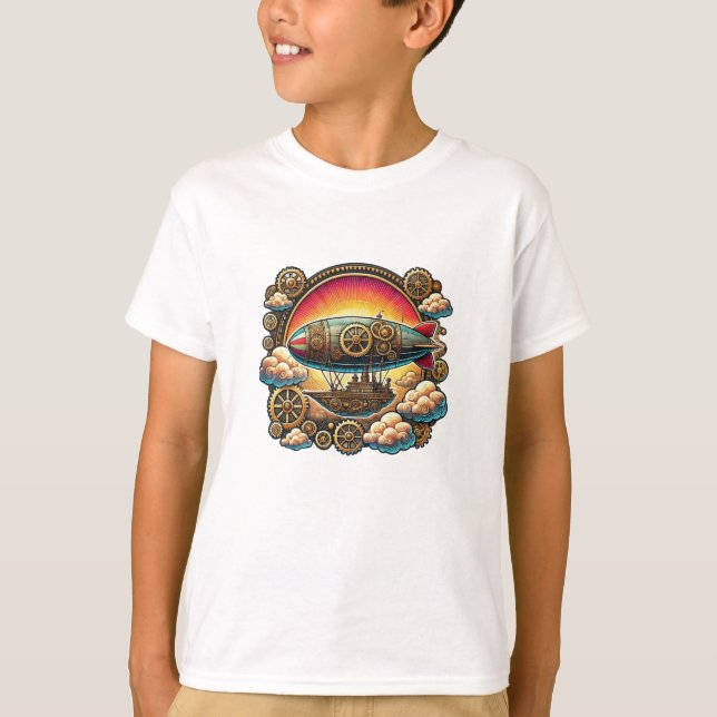 T-shirt Bateau Steampunk (Devant)