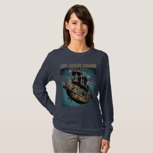 T-shirt Bateau SteamPunk - Utilisez vos engrenages