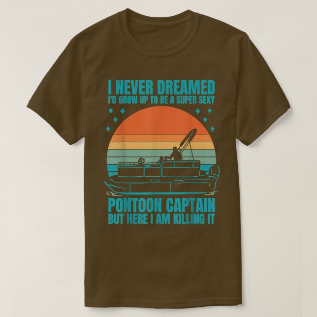 T-shirt Bateau Stuff Capitaine Funny Pontoon Bateau du lac (Design devant)