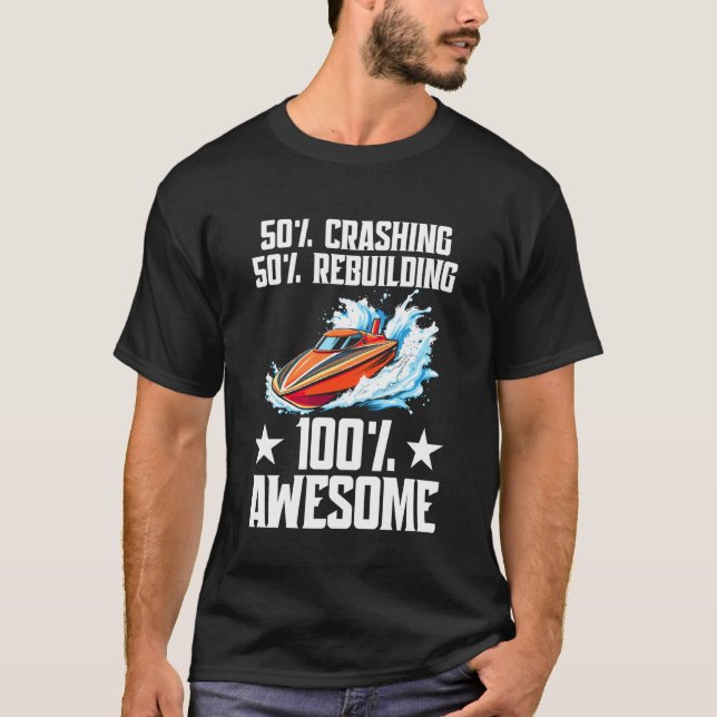 T-shirt Bateau Télécommandé Croisière Modèle Écrasement RC (Devant)