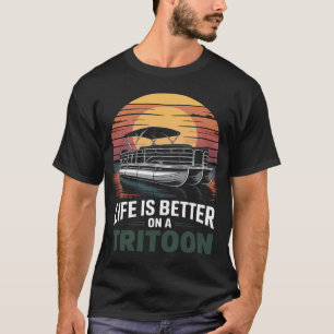 T-shirt Bateau Tritoon Triple Pontoon Bateau Capitaine Pon