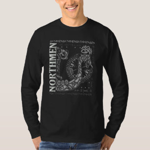 T-shirt Bateau Viking Norvégien Runes Marteau d'Odin Bouss
