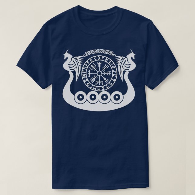 T-shirt Bateau Viking Viking Ancien Nordique (Design devant)