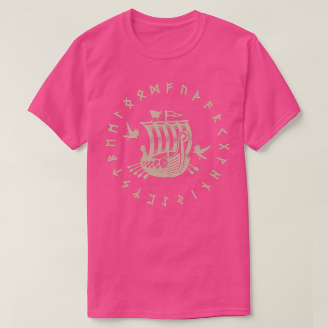 T-shirt Bateau Viking Viking Navire Viking Rune (Design devant)