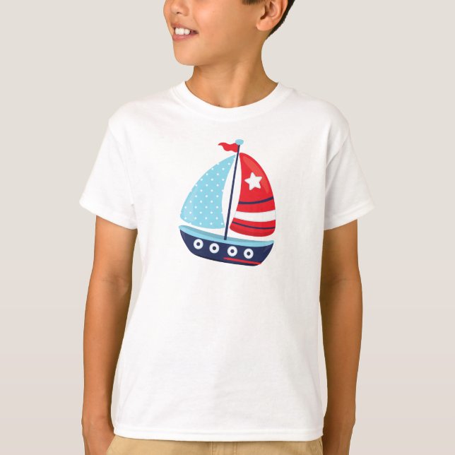 T-shirt Bateau, Voile, Voile, Voile, Bateau, Bateau, Batea (Devant)