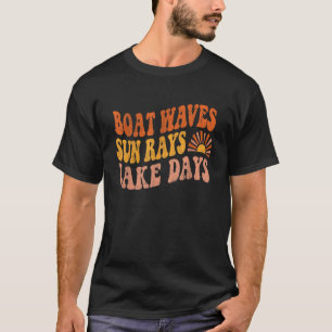 T-shirt Bateau Waves Sun Rays Lake Days les années 70 Rétr