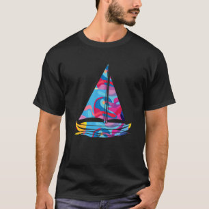 T-shirt Bateaux à bateaux à moteur Colorful Graphic