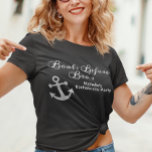 T-shirt Bateaux avant la croisière Bachelorette Party de B<br><div class="desc">Cette conception a été créée par art numérique. Elle peut être personnalisée en cliquant sur le bouton personnaliser et en modifiant la couleur, en ajoutant un nom, des initiales ou vos mots préférés. Contactez-moi à l'adresse colorflowcreations@gmail.com si vous souhaitez que ce design soit disponible sur un autre produit. Voir d'autres...</div>