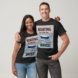 T-shirt Bateaux Bateau Bateau Voilier Amusant Avec Les Vag