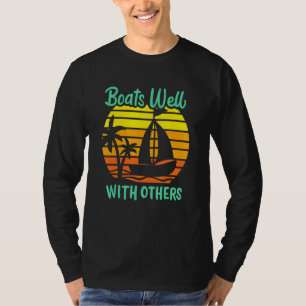 T-shirt Bateaux Bien Avec D'autres Capitaine De Bateau Pon