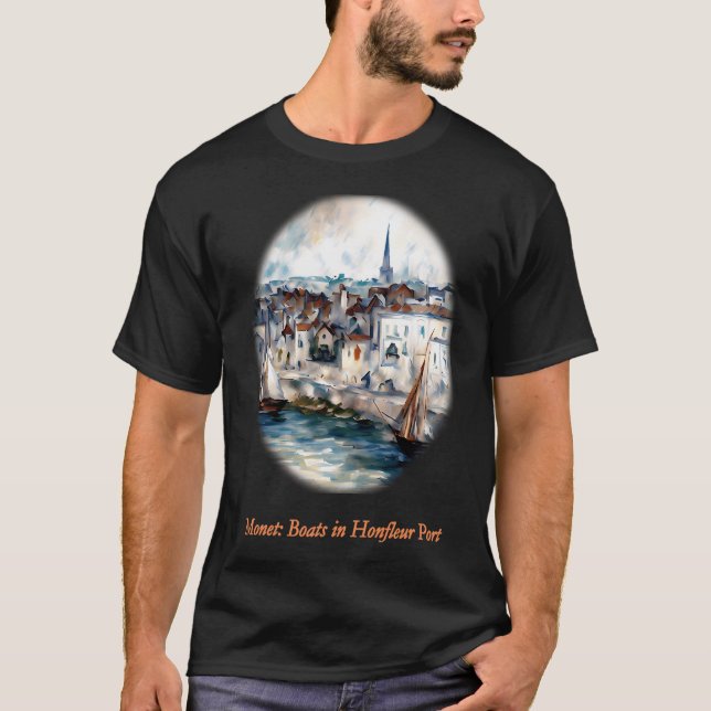 T-shirt Bateaux dans le port de Honfleur (Devant)