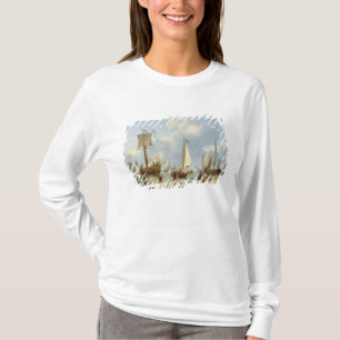 T-shirt Bateaux dans l'eau calme avec des figures du