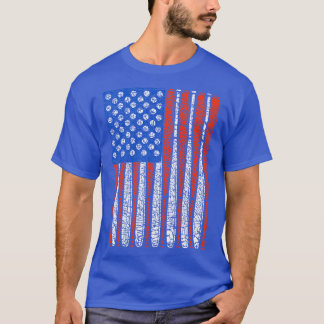 T-shirt Bateaux De Baseball Comme Nous Drapeau Conception