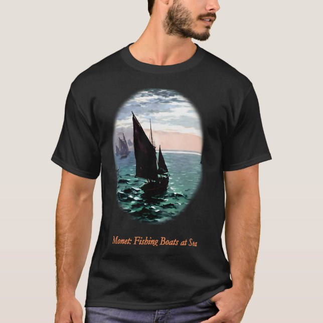 T-shirt Bateaux de pêche en mer (Devant)
