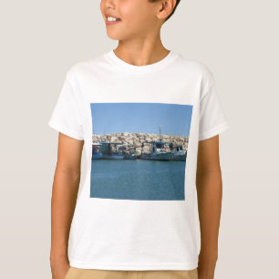 T-shirt Bateaux de pêche méditerranéens en Blue Sea Design