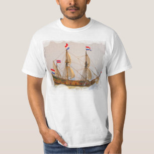 T-shirt Bateaux des explorateurs, Inde est néerlandaise