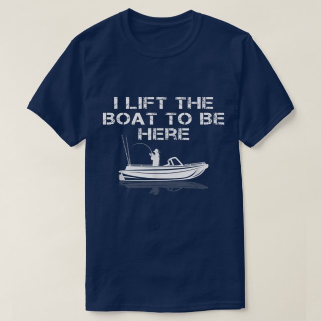 T-shirt Bateaux i Laissé Mon Bateau Pour Être Ici Bateau,  (Design devant)