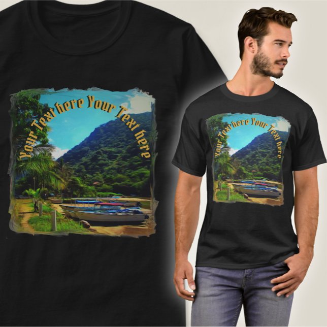 T-shirt Bateaux Mismaloya sur la rivière 0350 (Créateur téléchargé)