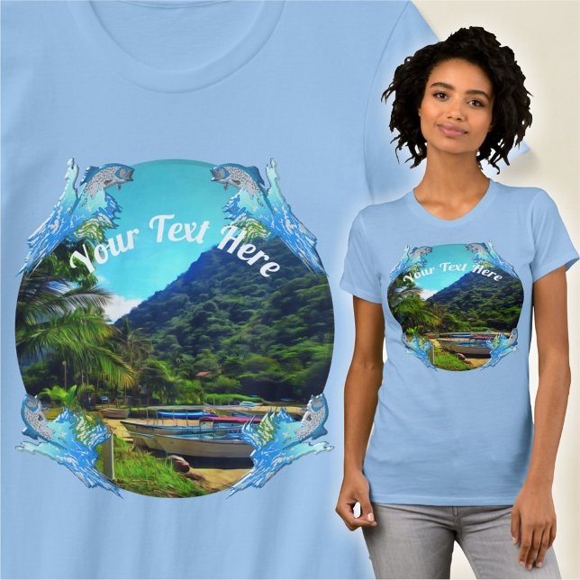 T-shirt Bateaux Mismaloya sur la rivière 0350 (Créateur téléchargé)