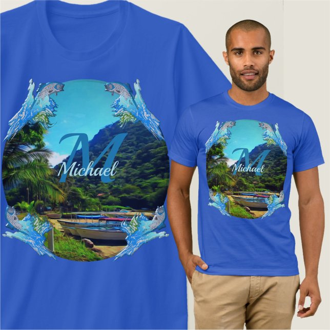 T-shirt Bateaux Mismaloya sur la rivière 0350 (Créateur téléchargé)