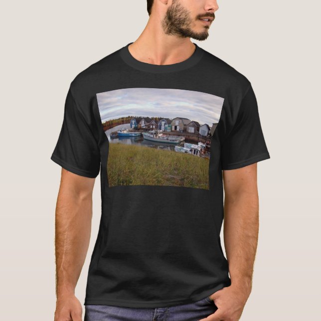 T-shirt Bateaux sur île Prince Edouard (Devant)