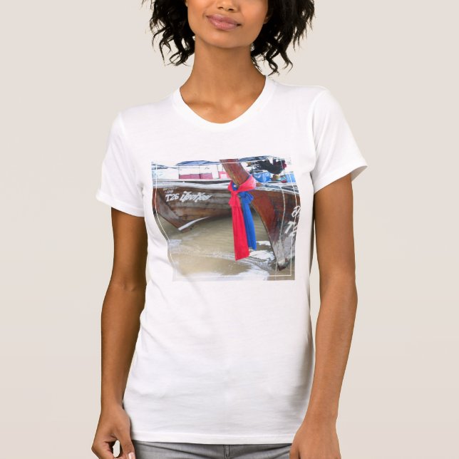 T-shirt Bateaux sur les îles de phi de phi de la plage |, (Devant)