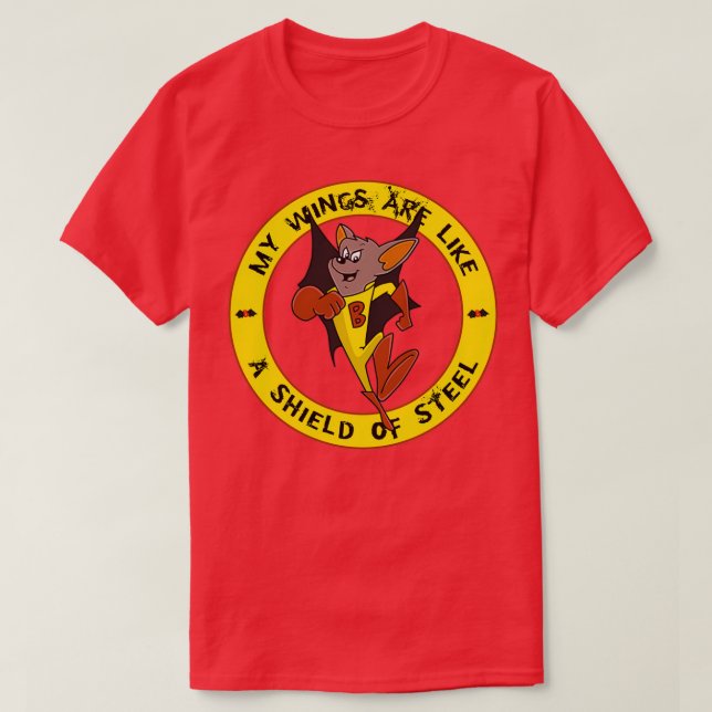 T-shirt Batfink Mes ailes sont comme un bouclier de sl (Design devant)