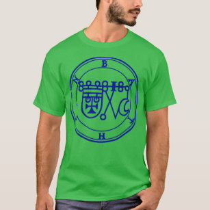 T-shirt Bathin Sigil connaît les vertus des herbes bleu