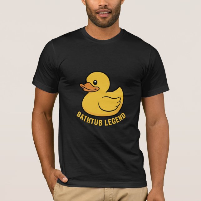 T-shirt Bathtub Legend – Minimalist Rubber Duck Streetwear (Devant)