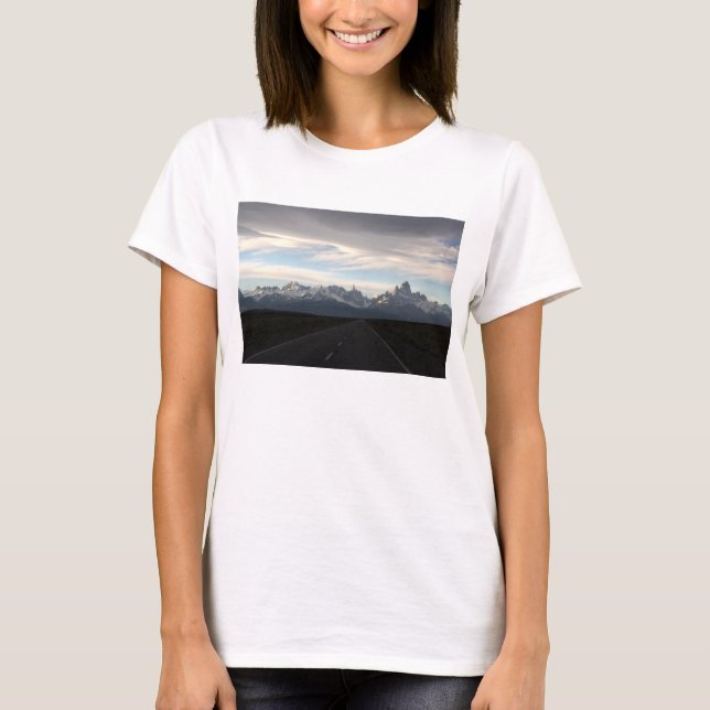 T-shirt Bâti Fitz Roy et chaîne des Andes (Devant)
