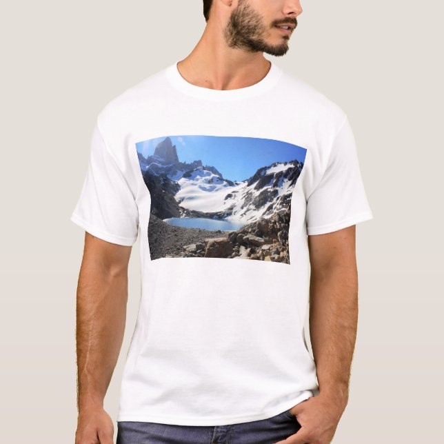 T-shirt Bâti proche Fitz Roy de lac glacier (Devant)