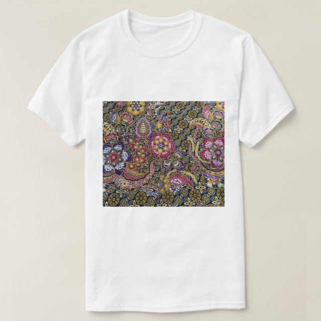 T-shirt Batik Cambodgien Sarong (Design devant)
