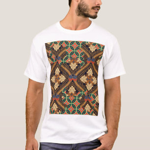 T-shirt Batik indonésien basé sur le plante : des Motifs d