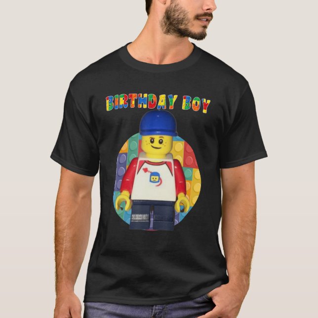 T-shirt Bâtiment Boy Brick Builder Blocs Maître Builder (Devant)