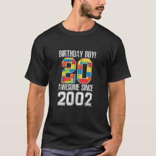 T-shirt Bâtiment de 20 ans de l'édifice Awesome 2002 20e B