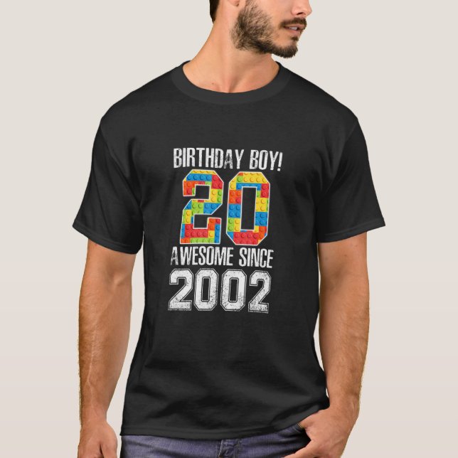 T-shirt Bâtiment de 20 ans de l'édifice Awesome 2002 20e B (Devant)