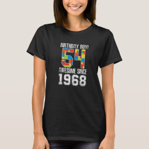 T-shirt Bâtiment de 54 ans Immeuble magnifique 1968 54e Bi