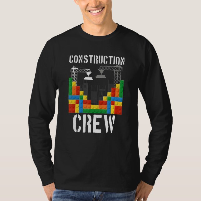 T-shirt Bâtiment de brique de l'équipe de construction (Devant)