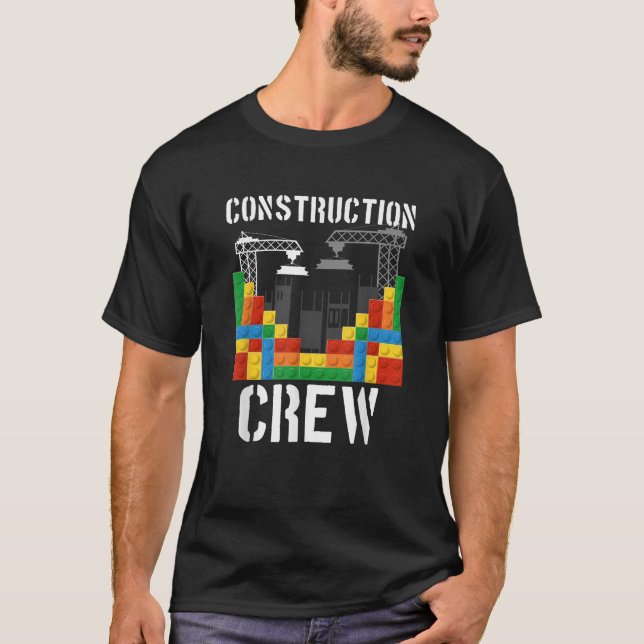 T-shirt Bâtiment de brique de l'équipe de construction (Devant)